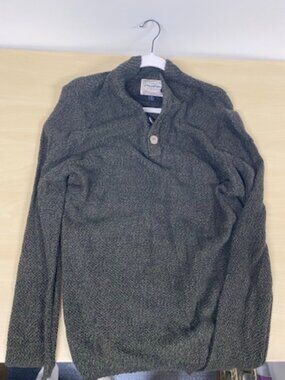 Flag & Anthem Men's Shawl Collar Button Sweater Green M